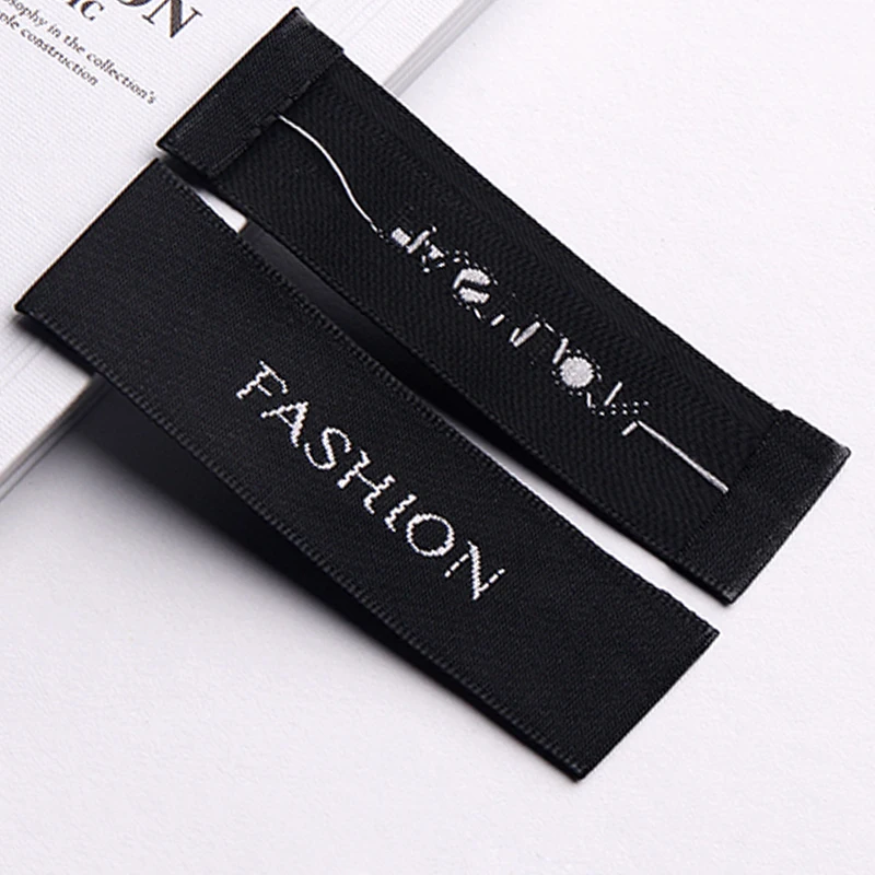 

Wooden Shuttle Machine Customized Garment Shoe Labels/Woven Labels/Printed Clothing Label/Embroidered Tag End Fold 1000pcs