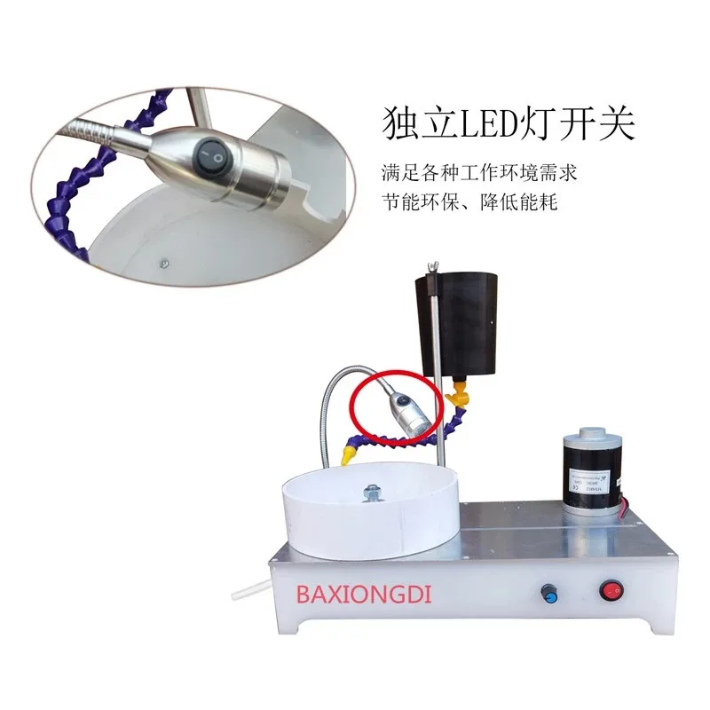 2800RPM Gemstone Grinding Faceting Machine Faceted Jewelry Polishing Machine Polisher Flat Grinder Lapidary Machine 120W