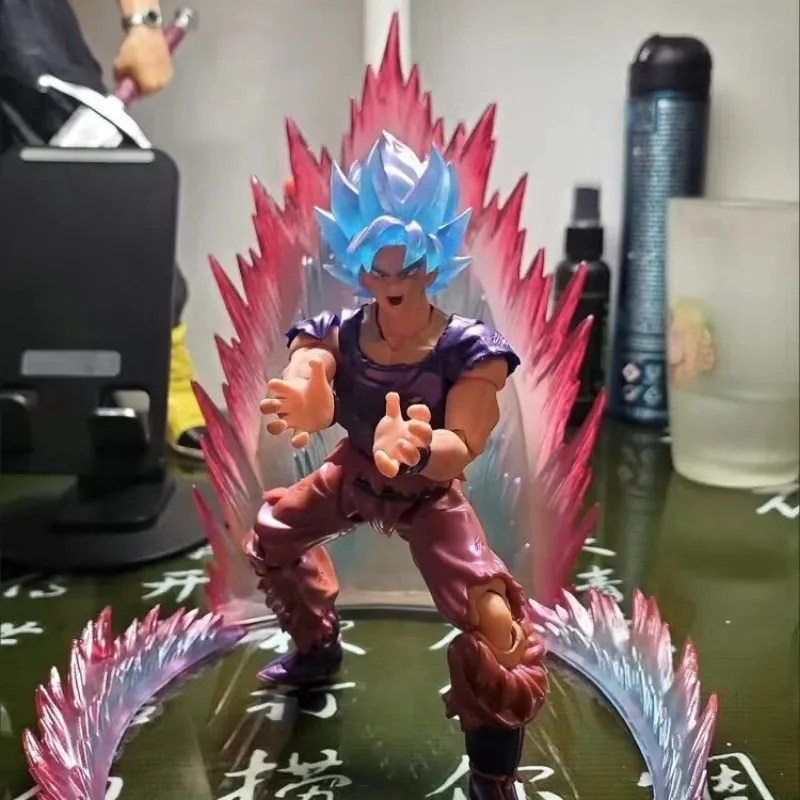 Caja de muñecas Super Blue Sun Wukong Battle Damage Form Mobile King World Fist, regalo de colección hecho a mano de Pvc, juguetes para niños