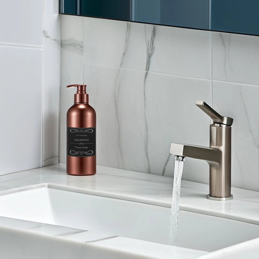 

2Set Waterproof Self-Adhesive Soap Dispenser Labels Vinyl Stickers for Hand Soap Shampoo Lotion Bottles Bathroom Use