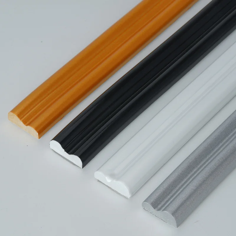 

Pvc Self Adhesive Decorative Mirror Edge Flexible Molding Peel Stick For Home Door Frame Window Waterproof Wall Molding Border