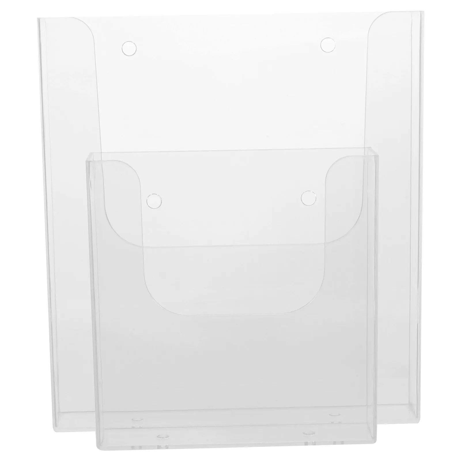 

2pcs Acrylic Document Holder Transparent Brochure Stand for Wall Mount A4 A5 Desk Organizer Storage Rack Paper Display
