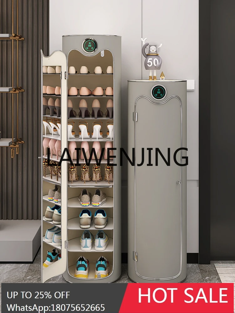 360 Degree Rotating Shoe Cabinet round Cylinder Home Doorway Storage Fantastic Space-Saving Shoe Rack