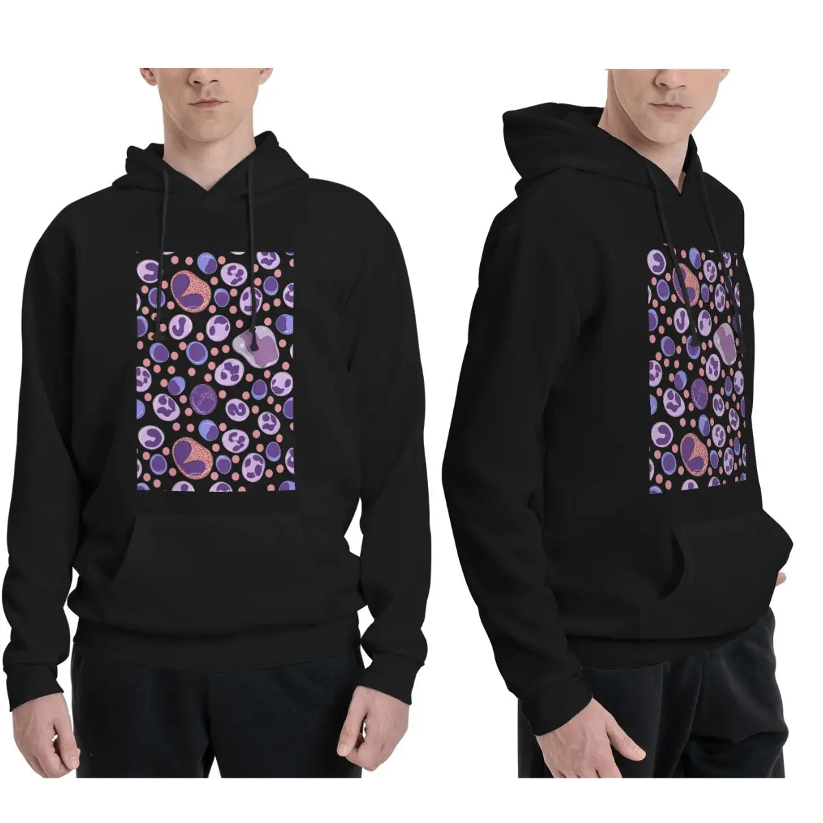 

Большие белые толстовки с рисунком кровяных клеток для мужчин и женщин, повседневный пуловер, толстовка, модная одежда с длинными рукавами, осень-зима