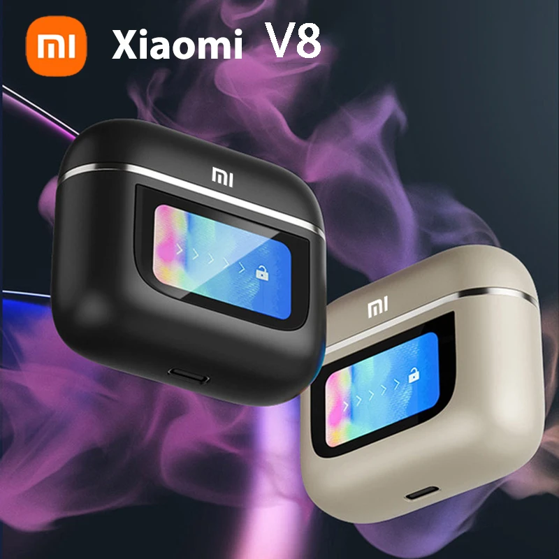 Xiaomi V8 Tws Anc Enc Oortelefoon Echte Draadloze Bluetooth Ruisonderdrukking Hoofdtelefoon In Oor Touchscreen Headset Met Microfoon Oordopjes