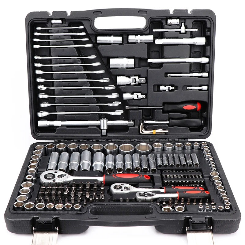 

NEW 1/4" 3/8" 1/2" 216PCS Germany Ratchet Combination Socket Tool Kit Wrench Set Hand Tool Sets Socket Set