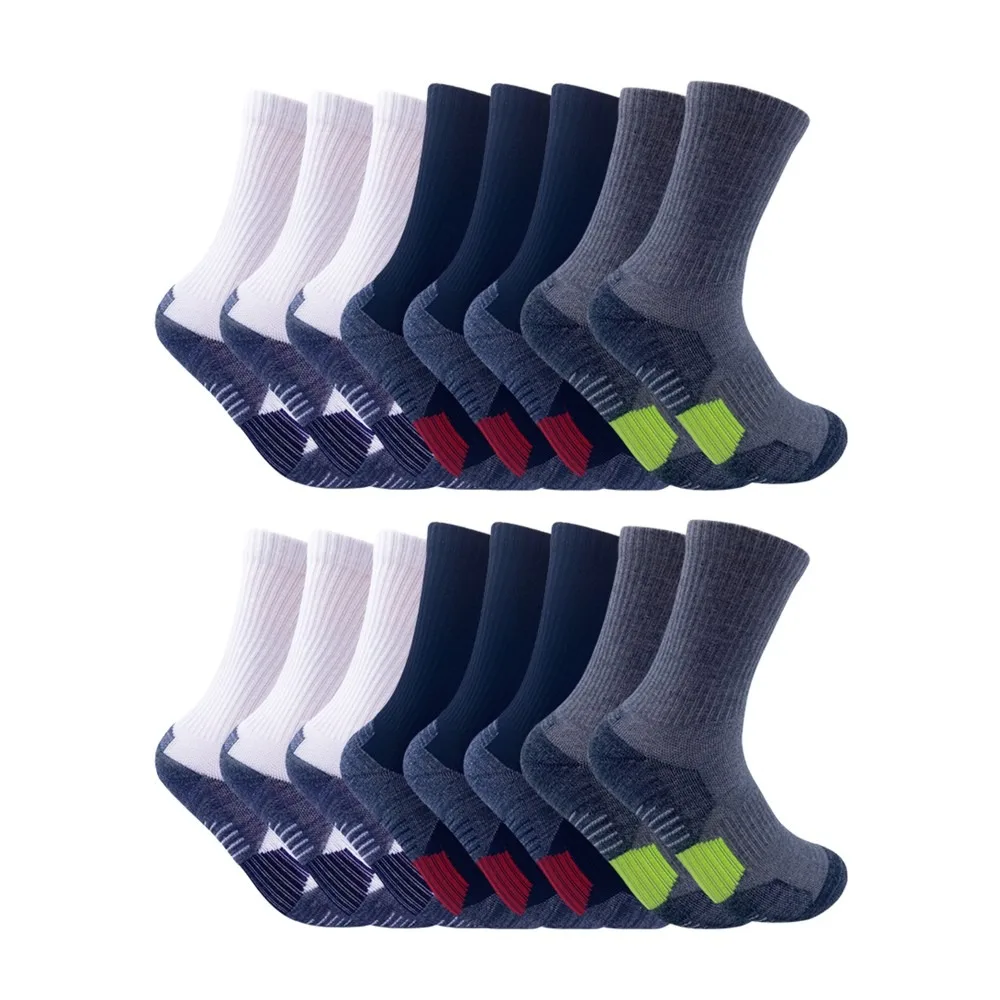 Eight pairs of neutral calf sports socks, basketball socks. Breathable, comfortable, and shock absorbing. Mixed Colors