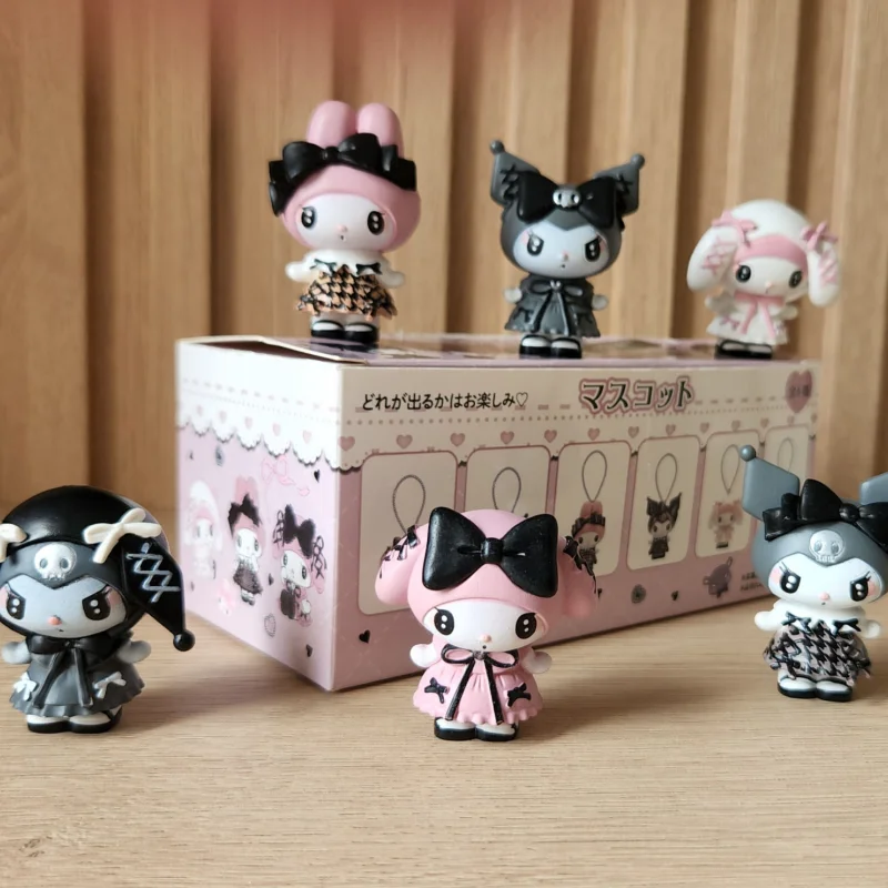 

Фигурки Sanrio Kawaii Kuromi My Melody, экшн-фигурка Mines Lolita, стиль горничной, мини-игрушки, модель, украшение, подарки для детей
