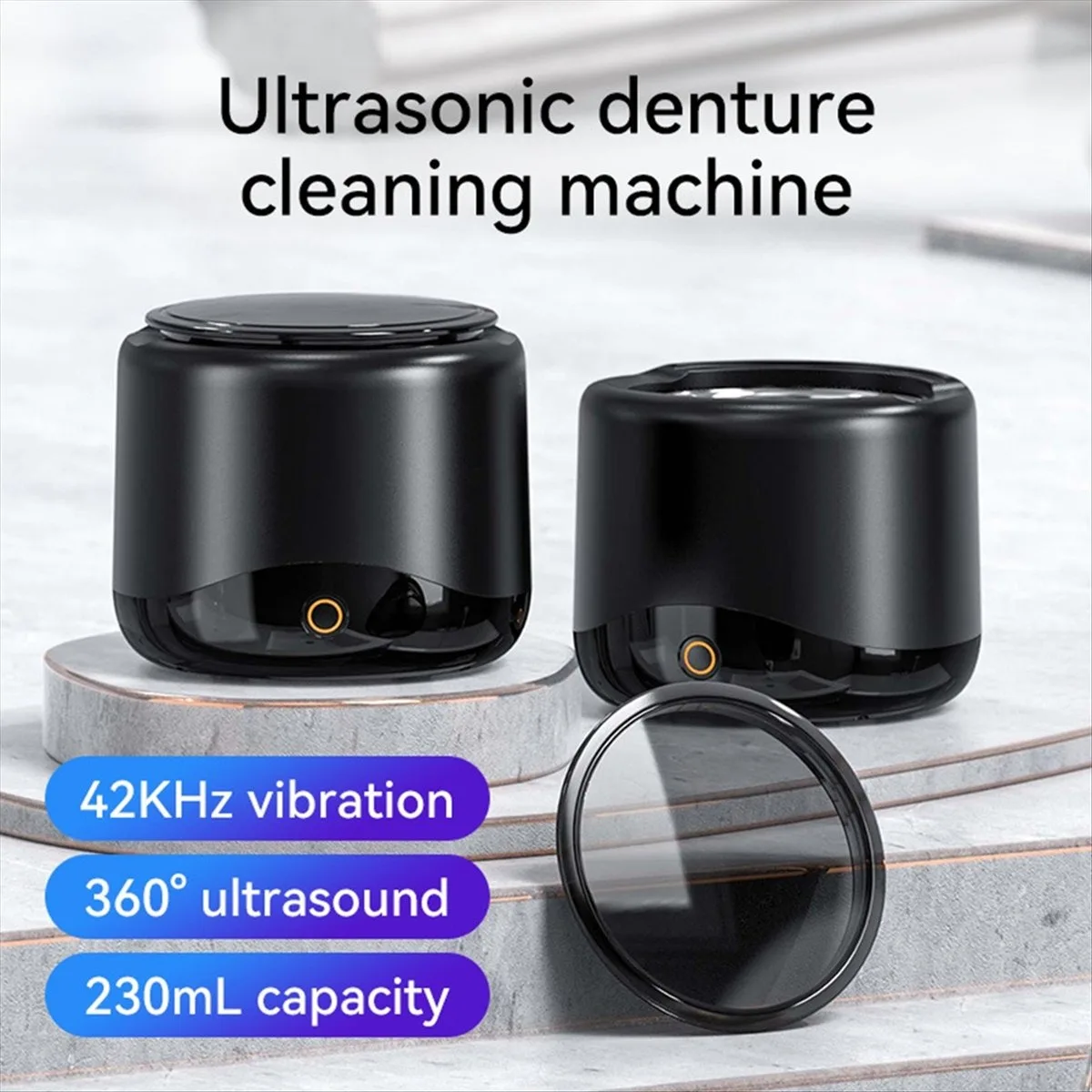 

Professional Ultrasonic Cleaner 230ml for Dentures Dental Jewelry Watches Tools EU Plug Household Cleaning