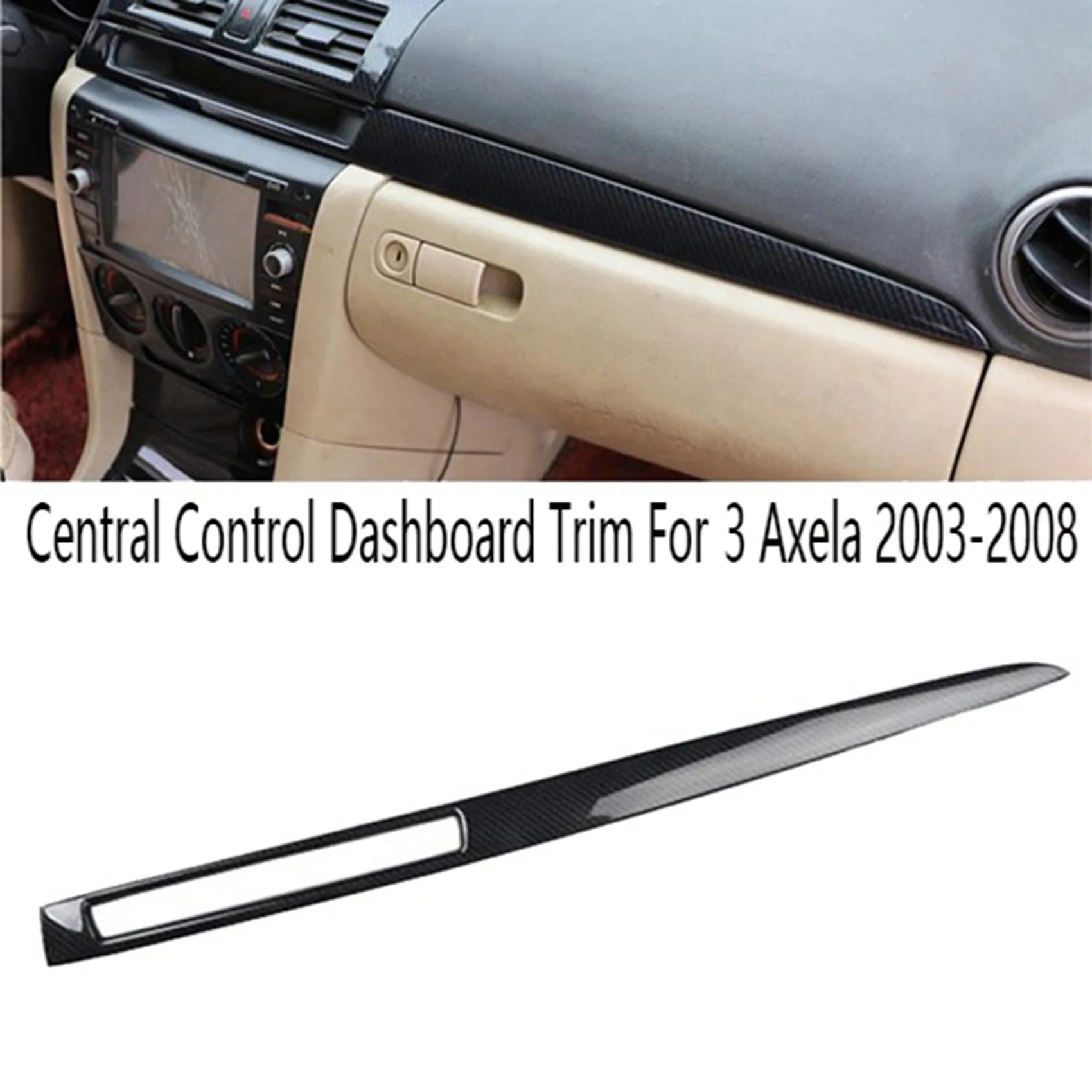 Car Central Control Dashboard Trim Decorative Panel Sticker for MAZDA 3 Axela 2003-2008