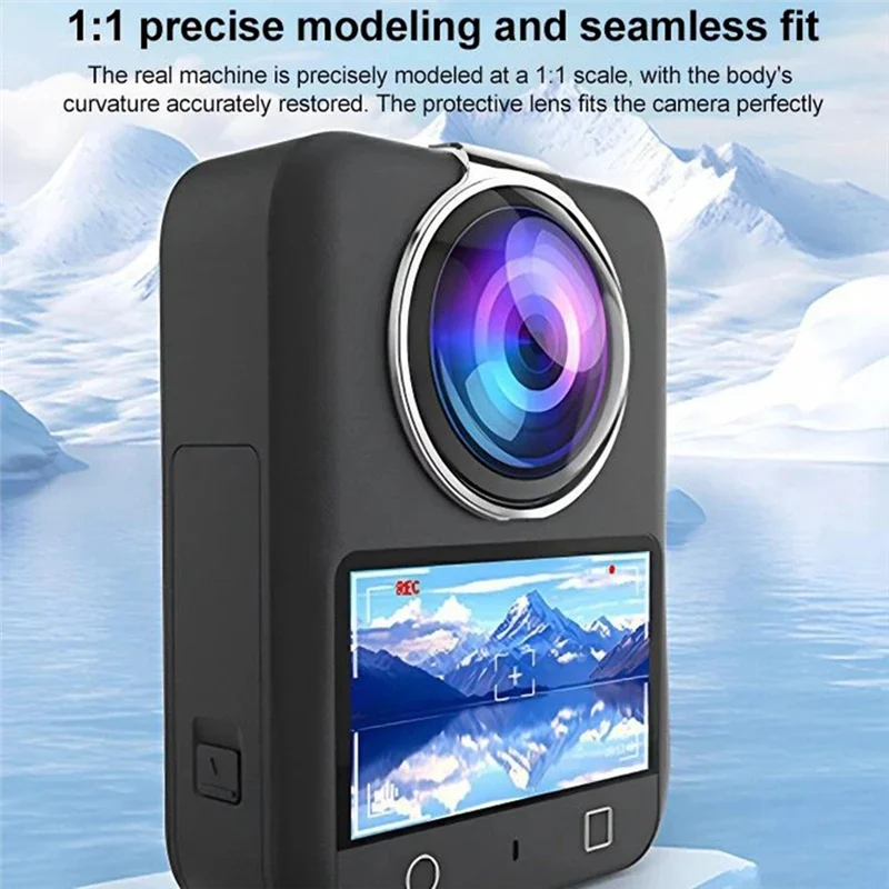 -A03R Anti-Collision Anti-Scratch PC Lens Cap 2PCS For DJI OSMO 360 HD Action Camera Protective Cover Lens Guard