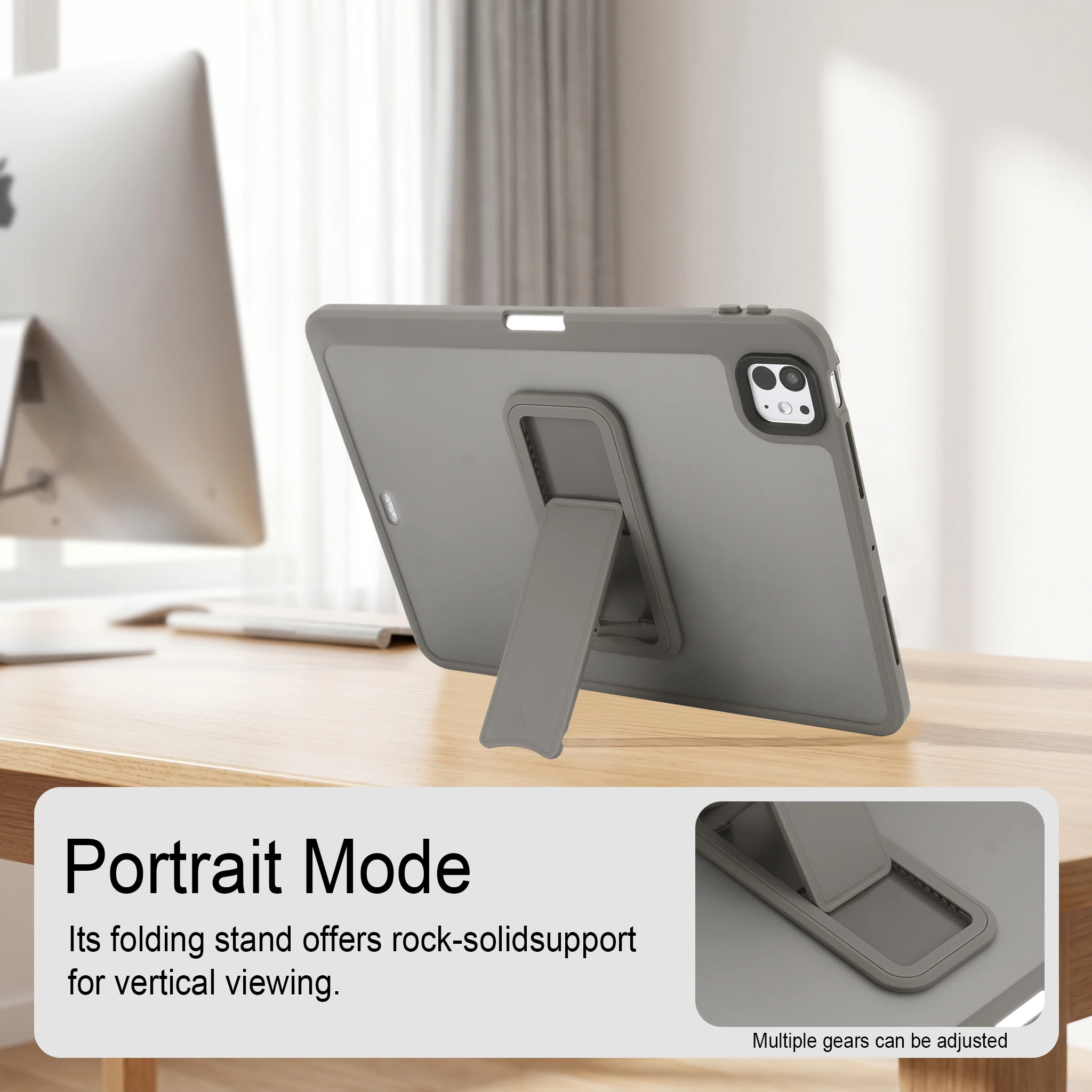 For iPad Pro11 Tablet Case with Pen Slot and Stand. 2020/2021/2022 models Matte Transparent Protective Cover, Shockproof Shell
