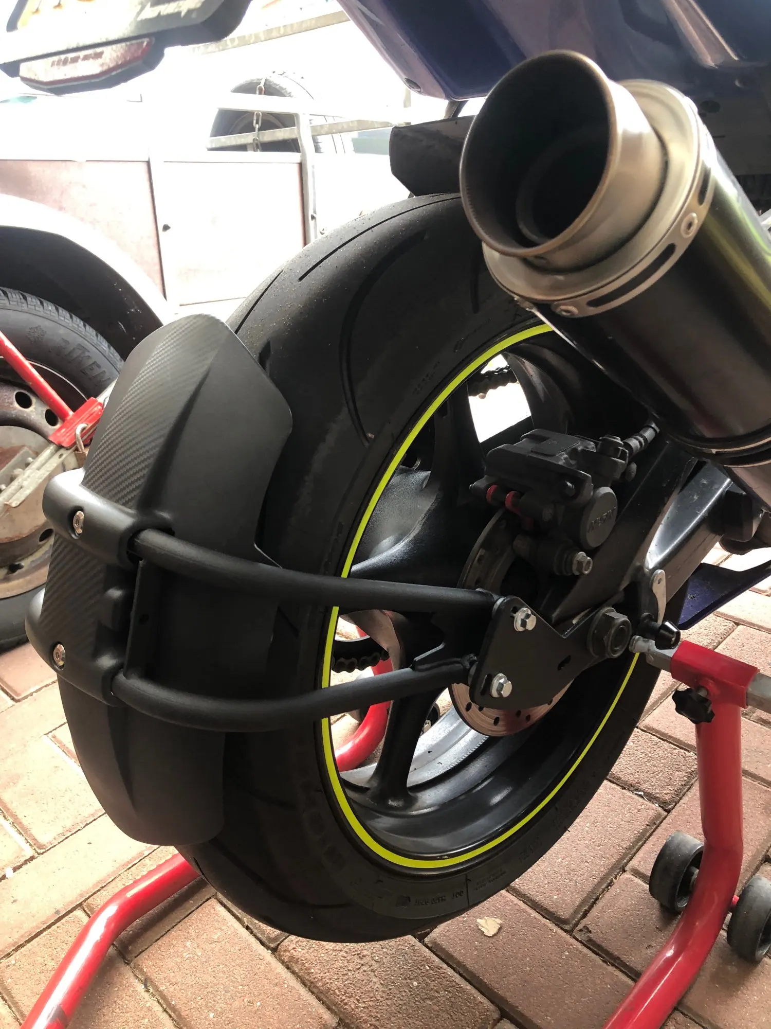 لهوندا CB650R CB650F CB125R/F CB300 R/F 2019 دراجة نارية واقي الطين الخلفي عجلة الحاضنة قطعة من نسيج سبلاش غطاء للحماية درابزين