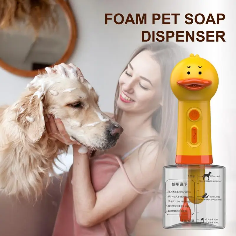 

Dog Shampoo Foam Sprayer Rechargeable Pet Bathing Shampoo Dispenser Pet Shower Washing Supplies For Cat Dogs Grooming
