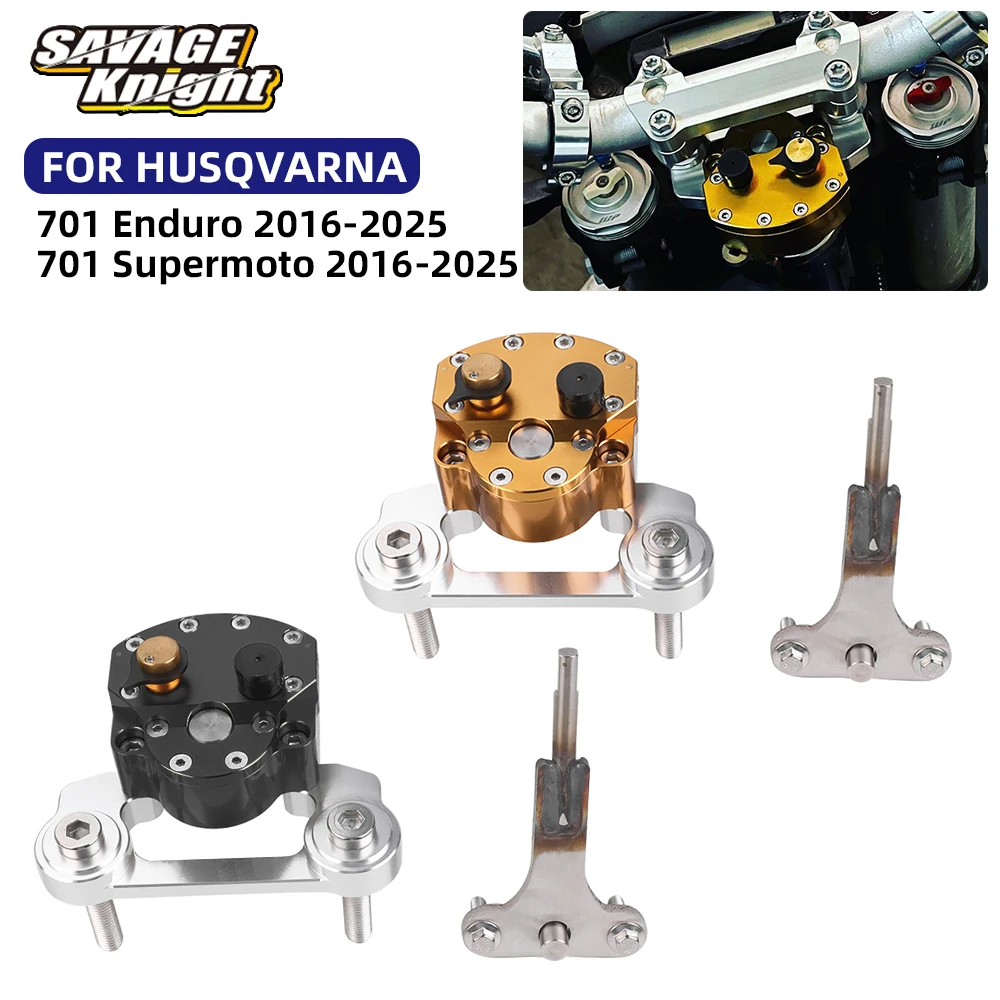 

2024 For Husqvarna 701 Enduro Supermoto Steering Damper Stabilizer Motorcycle Accessories Handlebar Riser Clamp Safety Bracket