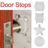 Rubber Shockproof Wall Transparent Protection stickers Door Stops Handle Bumpers Anti Collision pads