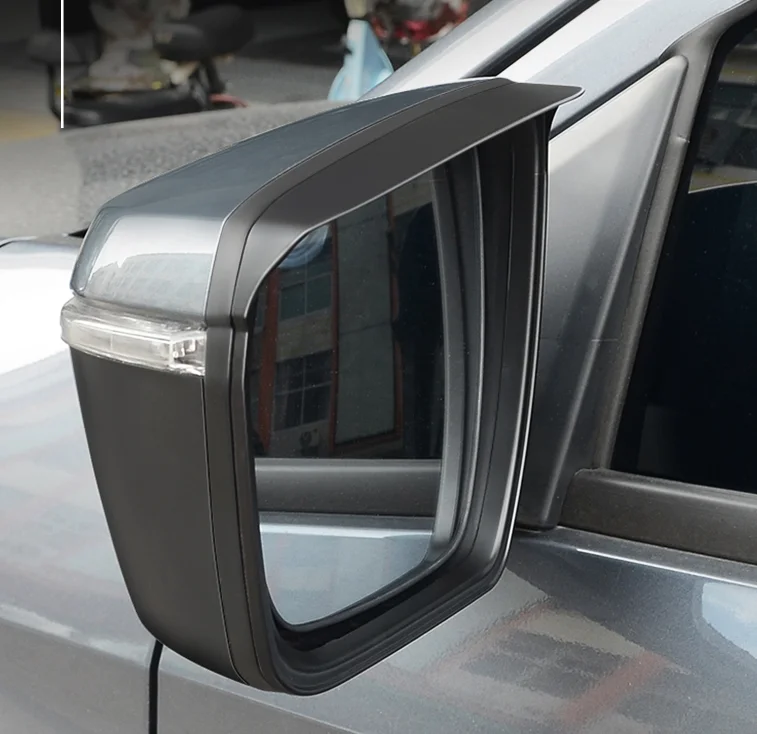 For Mazda BT-50 BT50 2021 2022 2023 ABS Black Rearview Mirror Rain Eyebrow Sunny Visor CoverTrim Auto Products Refit Accessories