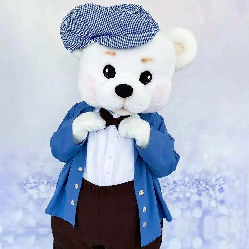 Mascote Cosplay Traje para Adulto, Bonito Vestuário de Boneca Urso, Anime Cartoon Coelhos Mouse Disfarce Roupas, Palco Halloween e Natal