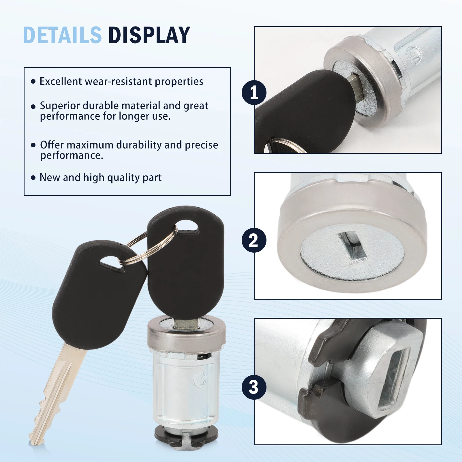 مفتاح إشعال قفل اسطوانة مع 2 مفاتيح للتركيز 2006-2011 الهروب 2008-2012 موستانج 2005-2014 C-42-197 707592 924-717 924-710 #2