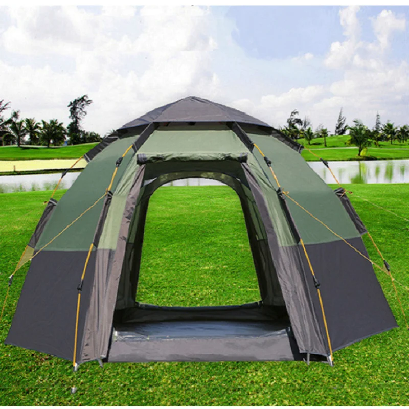 

New 5-8 People Automatic Outdoor Camping Rainproof Tent Easy Instant Setup Protable Pop Up Mongolian 4 Seasons Travel Tent