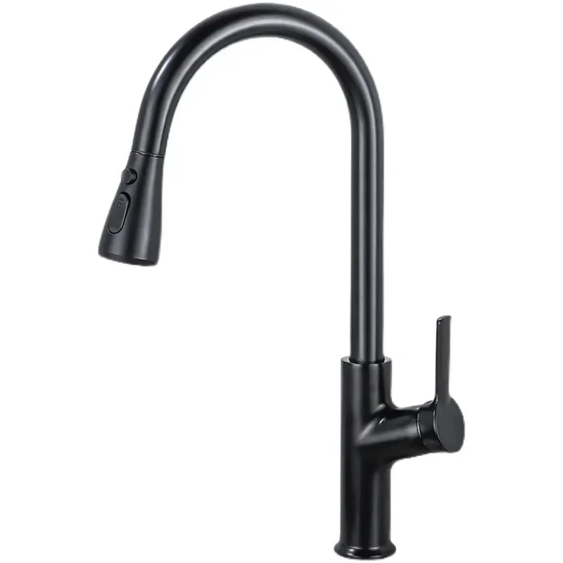 Kitchen Faucet Black Pull Out Kitchen Tap Brushed Gold Pull Down Kitchen Mixer Rotating Sink Faucet Mixer Tap Brass