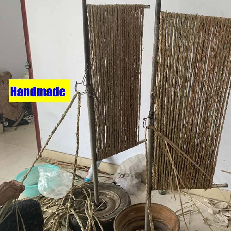 25 Meters Natural Calamus Grass Rope Handmade Weaving Straw Material Rattan Braids Knit Repair Chair Cup Bowl Basket Decoration