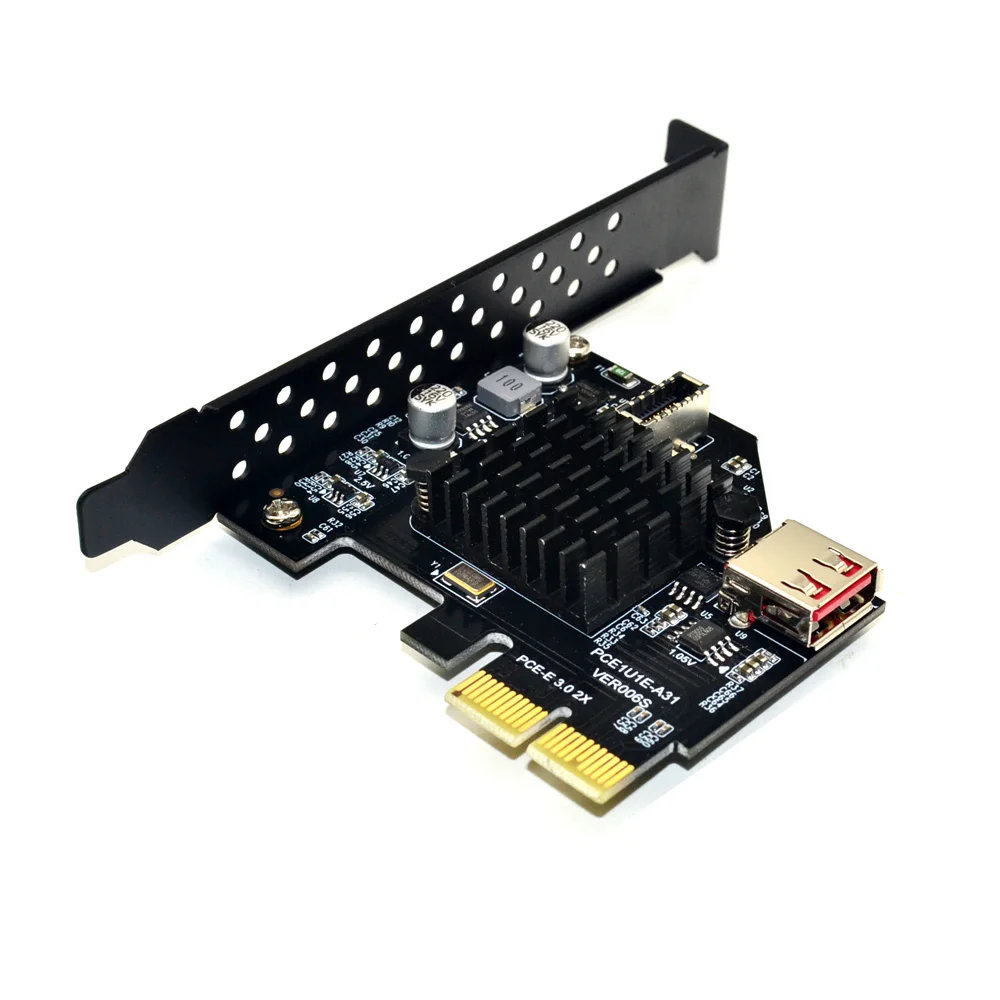 H1111Z Add On Cards PCI Express 3.0 USB 3.1 PCI-E Card PCIE USB Adapter Raiser TYPE-E USB3.1 Gen2 10Gbps + USB2.0 Expansion Card