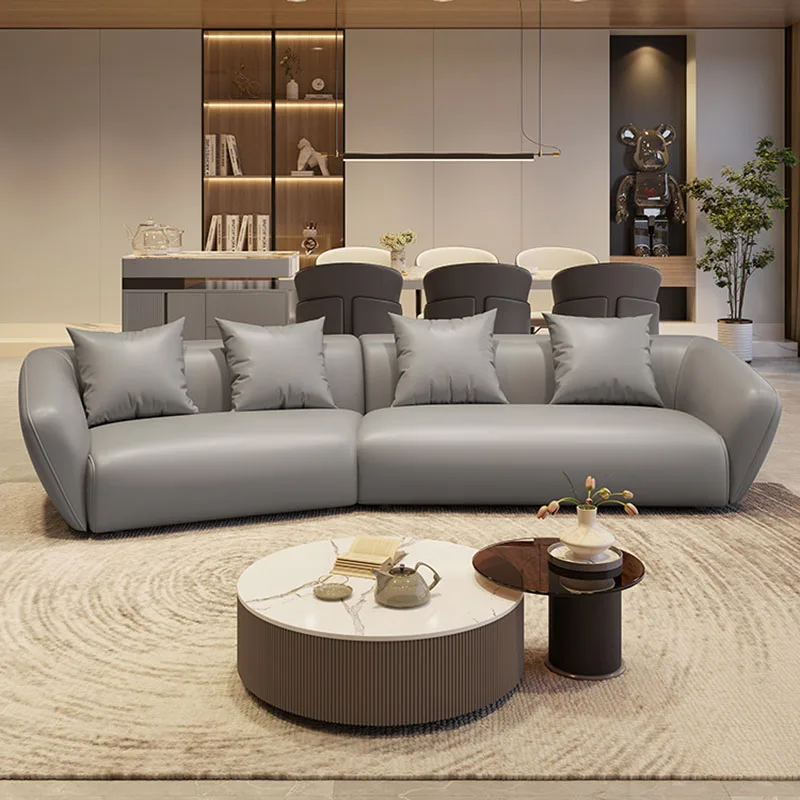 Reception Lounge Living Room Sofa Modern Adults Leather Bedroom Living Room Sofa Ergonomic Luxury Canape Salon Home Furnitures