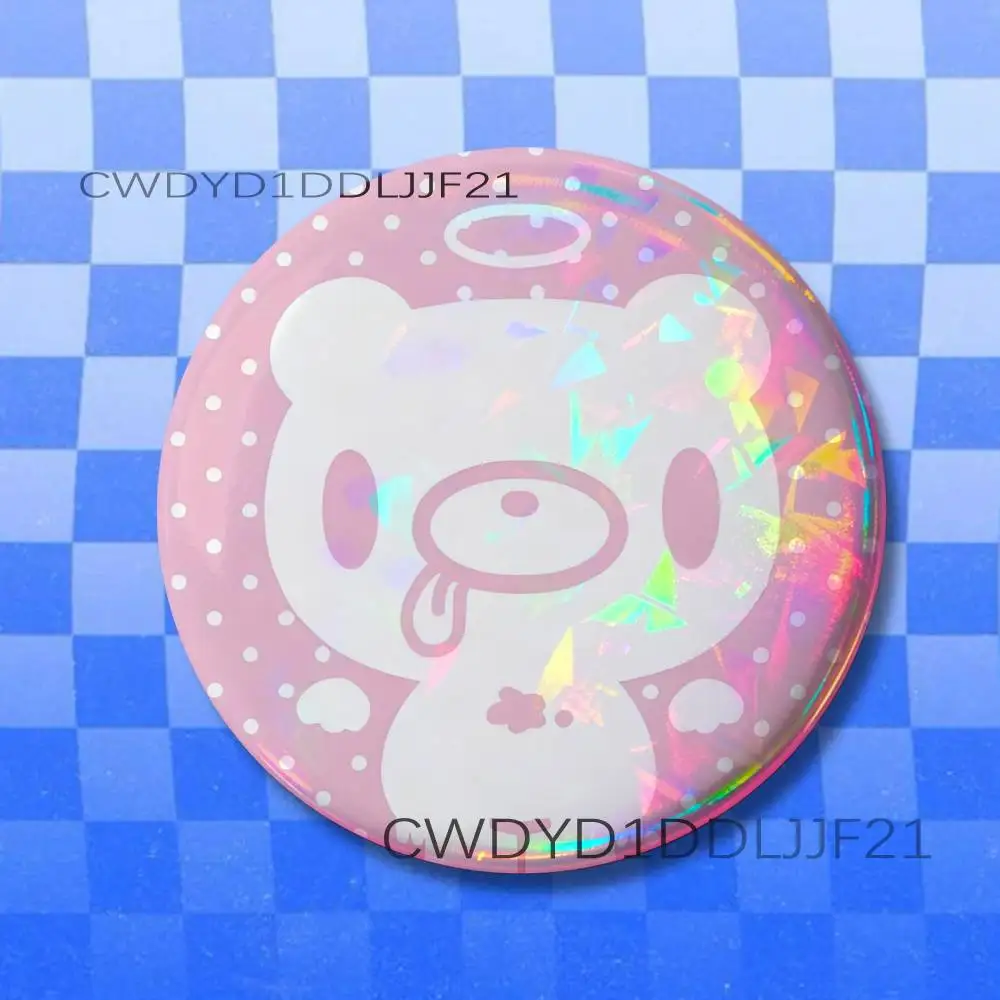 Cute G-Gloomy Bear Icons Badge Creative Figure Enamel Pins Round Tinplate Brooch Bag Clothes Accessories