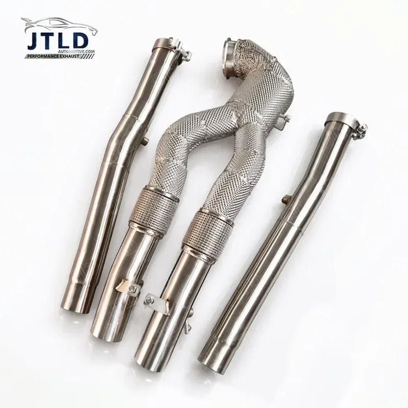 Euro6 Compliant 200 Cell Catalyst Exhaust Downpipe With Heat Shield for Audi RS3 8Y 2.5T Turbo Tuning Exhaust Parts