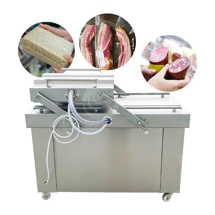 Sausage vacuum packaging m achine Brick vacuum sealing machi ne Packaging machi ne Food double chamber vacuum packaging machine