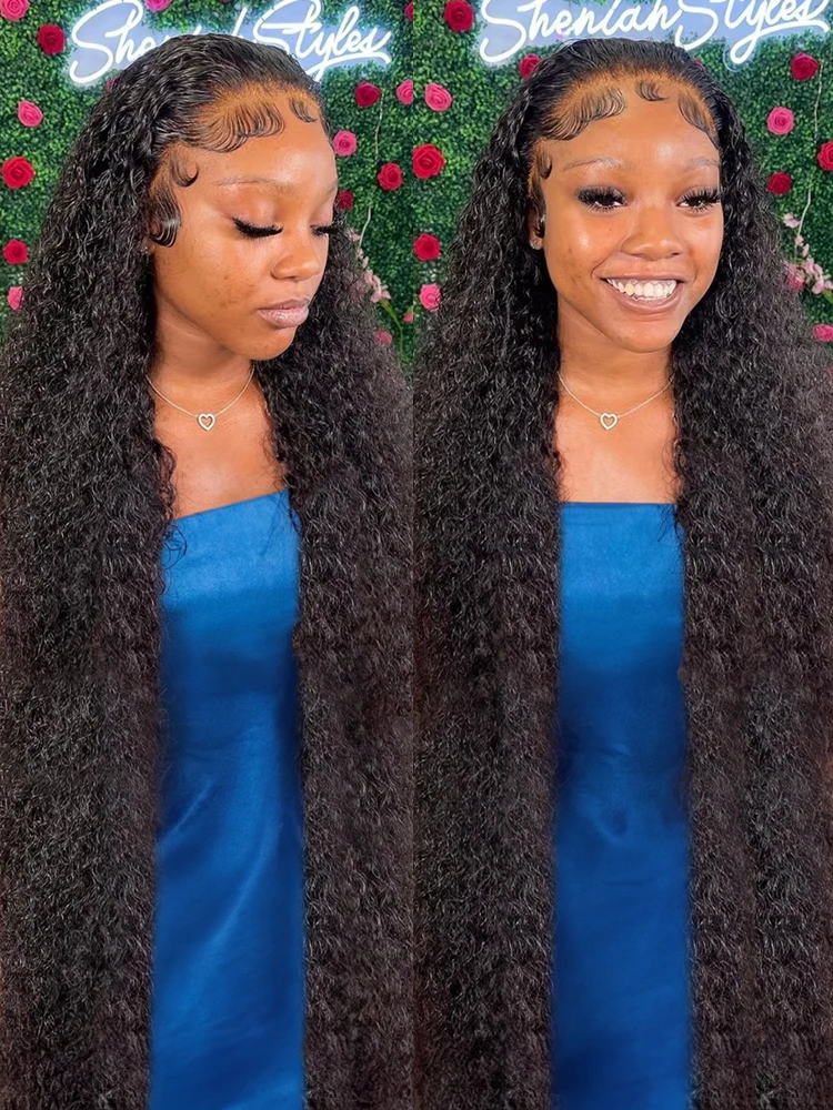 

40 46 Inch Deep Wave Lace Frontal Wigs 13x6 13x4 Hd Water Curly Lace Front Human Hair Wigs For Women 360 Lace Wig 300% Density