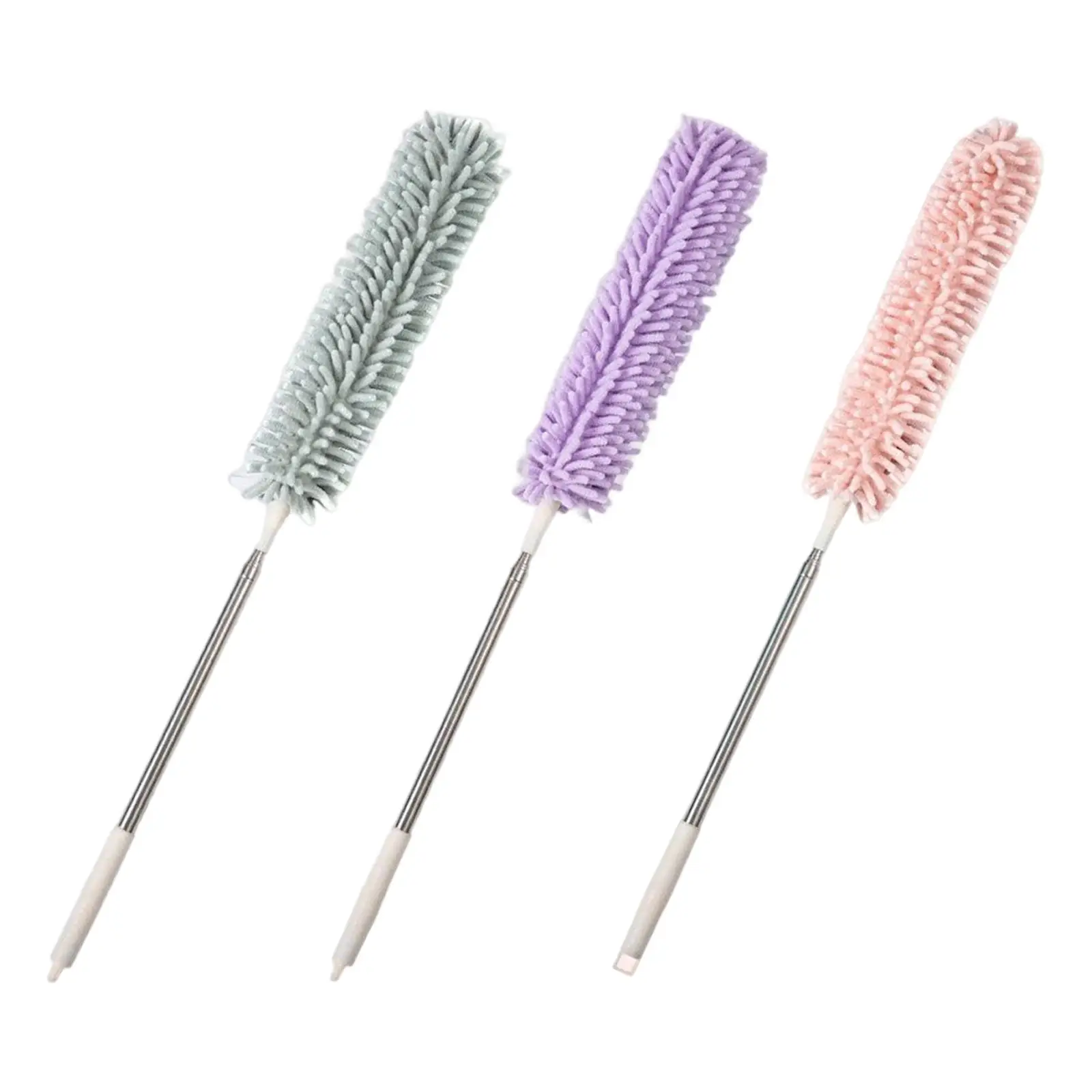 Spolverino da soffitto retrattile da 2,5 m Spolverino lavabile a mano Spolverino pieghevole in ciniglia per la pulizia della finestra dei mobili della ventola