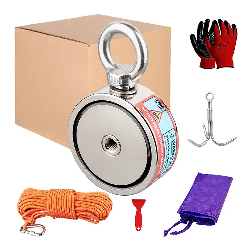 

200Kg Salvage Strong Magnet Drilling Team Ship Salvage Ultra-high Induction, Deep Water StrongMagneticIron Absorber Shatterproof
