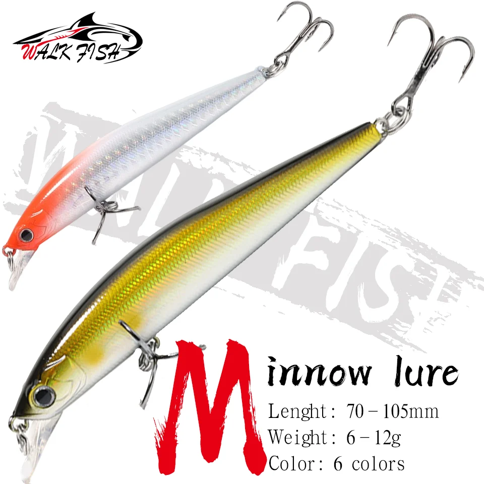 WALK FISH 6g 9g 12g Fishing Lure Suspending Minnow Artificial Hard Megabass Bait Pesca Magnet System Wobblers Tackle Bass Lure