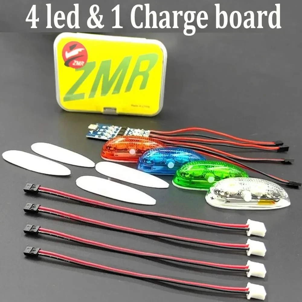 ZMR III Kabellose Navigationsbeleuchtung 1S Wiederaufladbar 4 Modi LED-Licht für RC-Flugzeuge Starrflügler FPV-Drohnen UAV