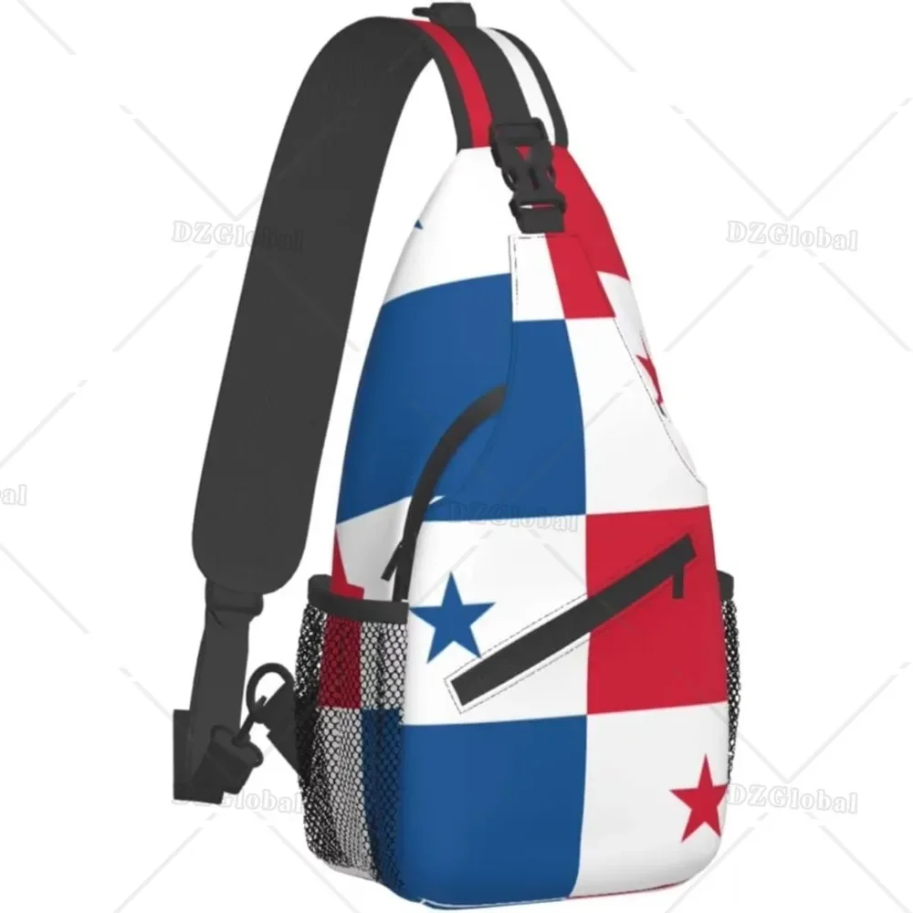 Panama Countries Flag Hiking Daypacks Cross-body Sling Backpack Casual Shoulder Bag for Men Women Outdoor Cycling Hiking Travel