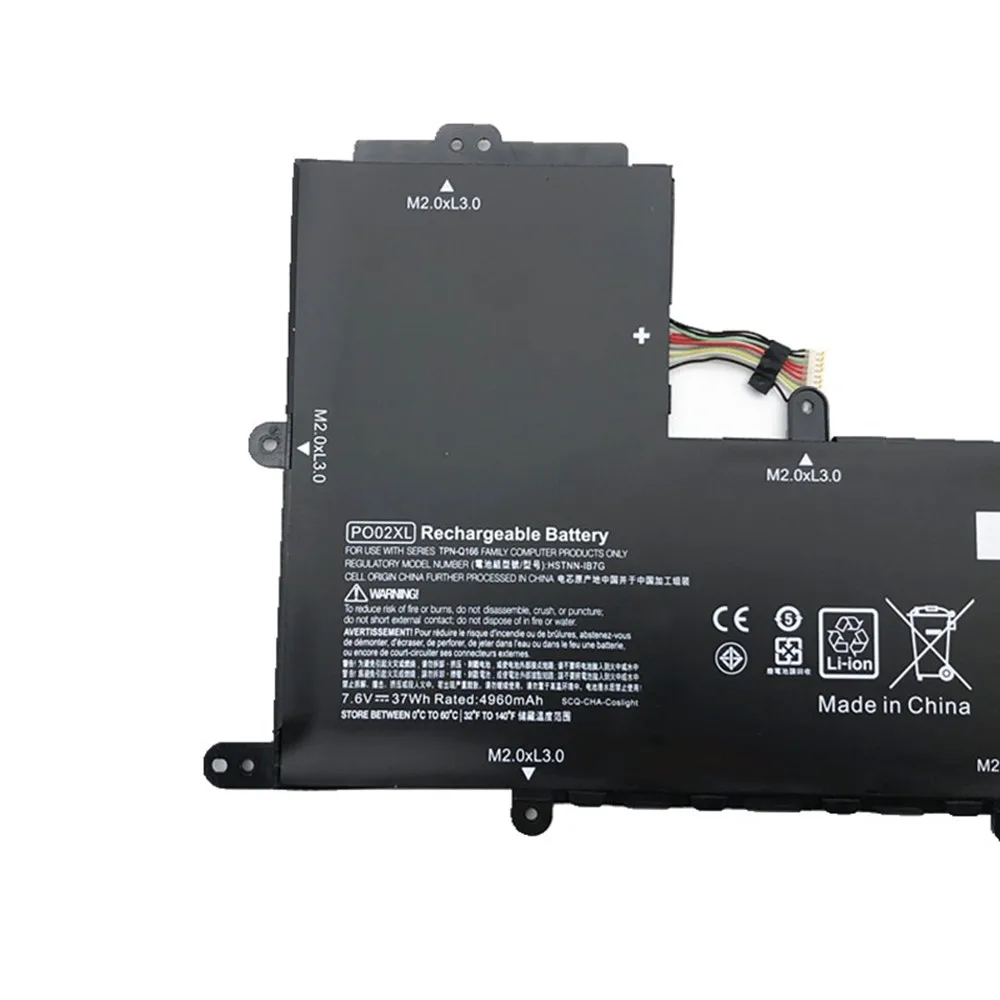Imagem -03 - Bateria do Portátil Po02xl para hp 7.6v 37wh Stream11-r015wn 11-r014wm Hstnn-db7g Novo