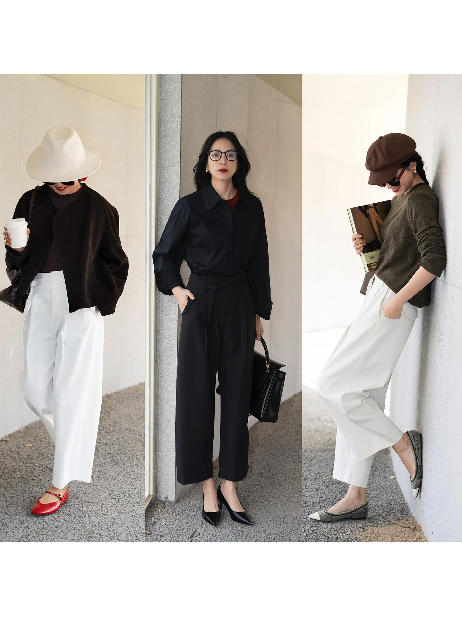 

Свободные брюки Ele Loose 3D Space Outline Balloon с текстурой в полоску, 97% полиэстер, 3% спандекс, для женщин