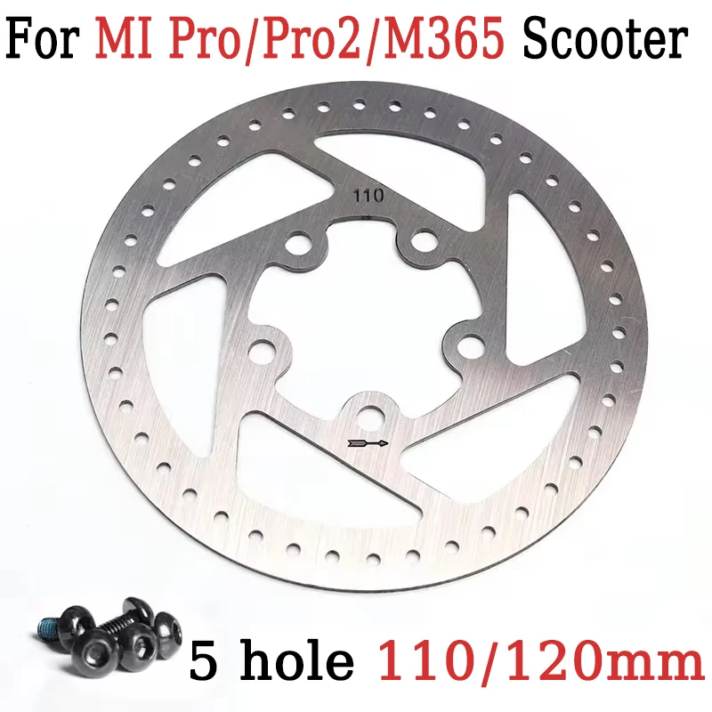 

E-Bike Disc Rotors 110/120mm Rotor Electric Scooter Disc Brake Rotor for MI Pro/Pro2/M365 Scooter Brake Rotors Stainless Steel