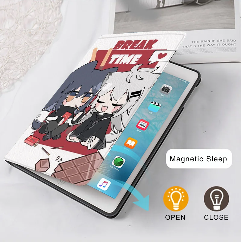 Arknights Anime Texas Lappan Case For Ipad 10.2 9th 10th Air 6 5Mini 4 5 Case Luxe Siliconen Pro 12.9 11 13 Voor Ipad Air 2 3 4