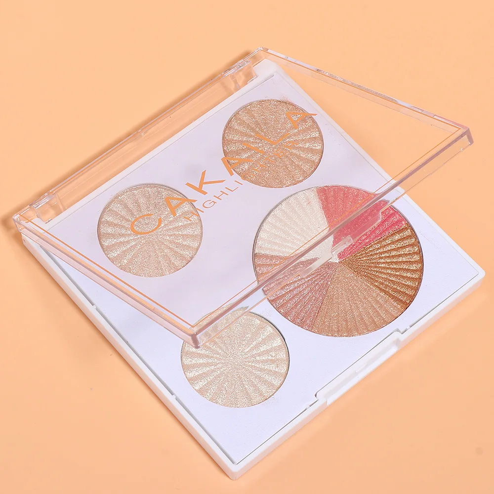 8 Color Baked Highlighter & Contour Palette Face Sculpting Powder for Cheekbones Nose All Day Wear Makeup Travel Friendly