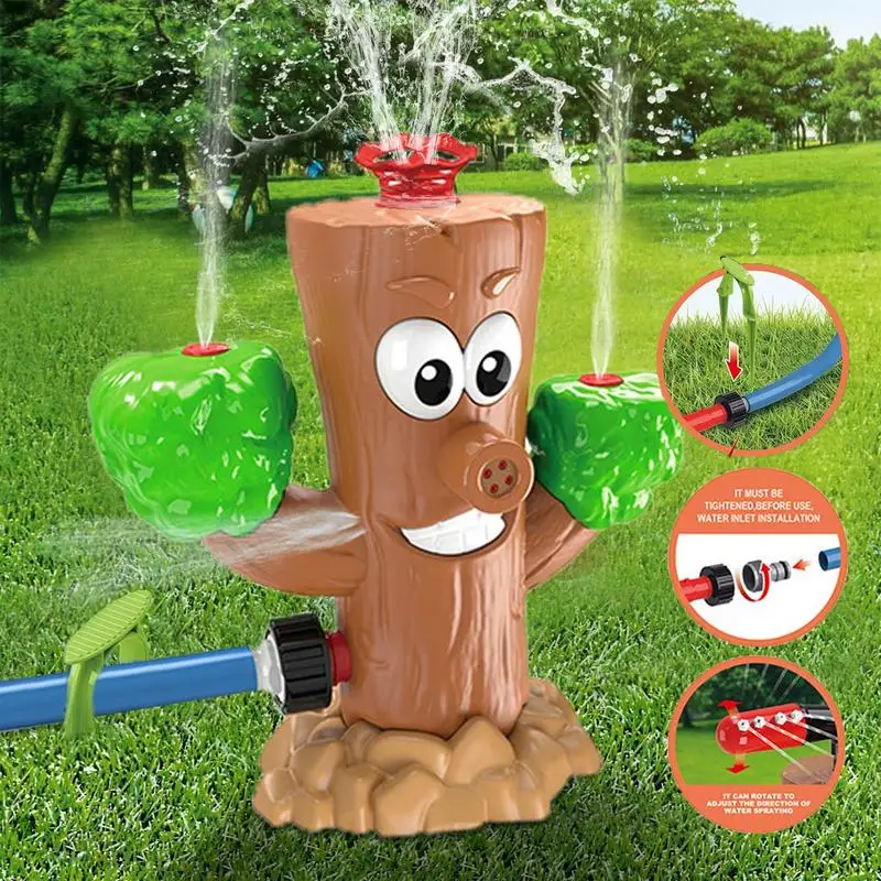 Baseball Water Sprinkler Tree Water Play 360 gradi rotante Spray Sprinkler Baseball per ragazze animali domestici Party Play