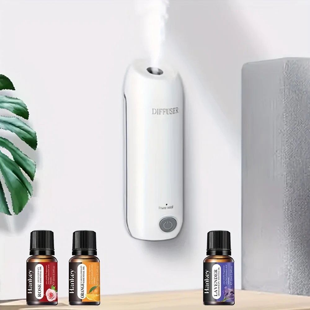 Cozy Ambiance | USB-Powered Automatic Aromatherapy Machine & Air Humidifier with Long-Lasting Fragrance - Includes 3 Essential O