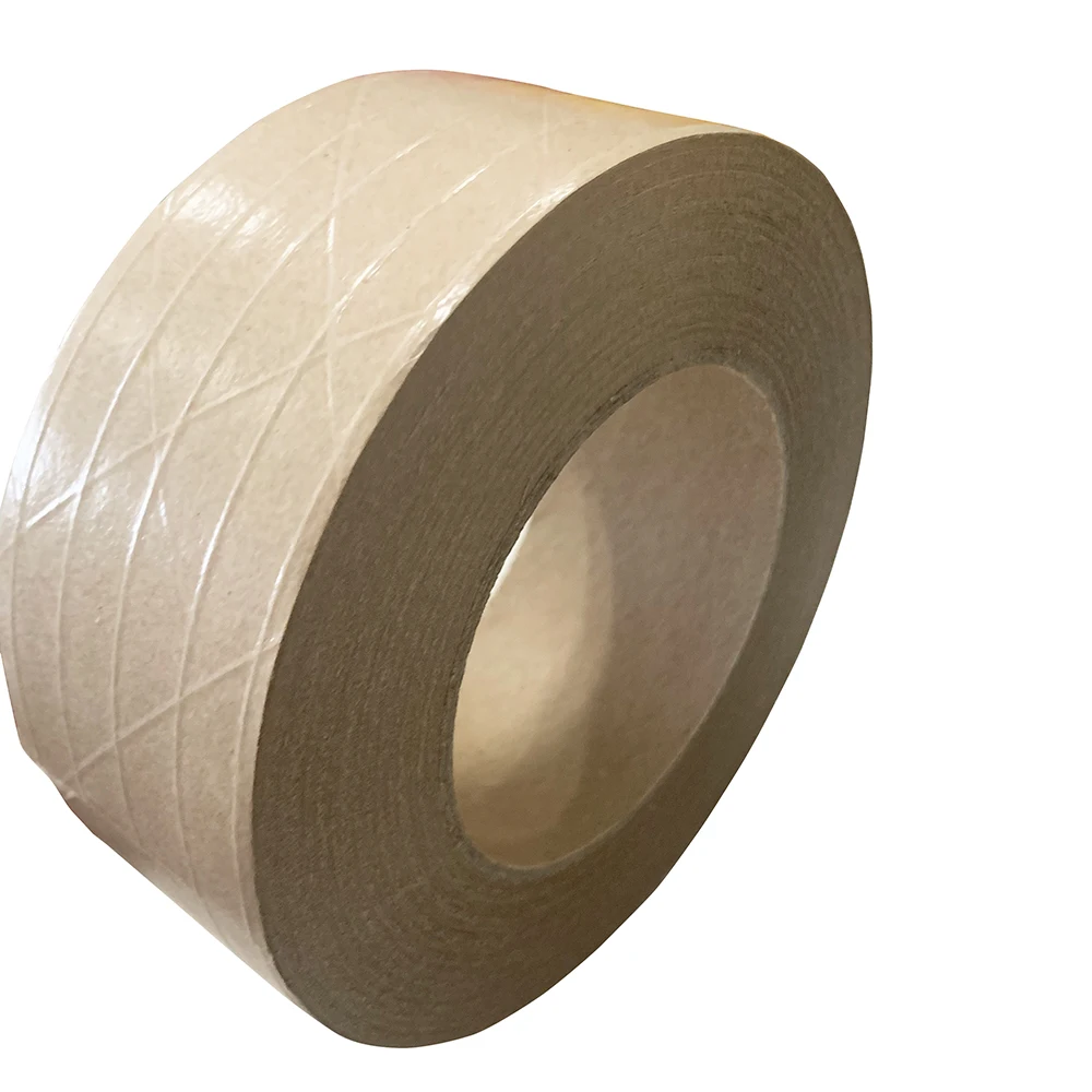 Fiberglass Self-Adhesive Reinforced Gummed Kraft Paper Tape Rubber High Tensile Kraft Writable Carton Packing Sealing Tape,55 yd