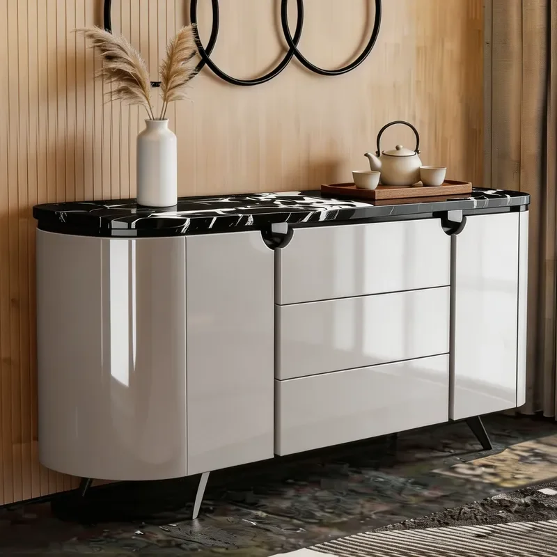 Marble Side Cabinet Italian Minimalist Living Room Partition Locker Against The Wall Modern Simple Entrance Cabinet