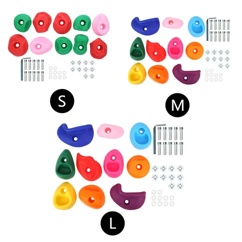 Soportes de escalada, soportes de escalada en roca grandes multicolores, empuñaduras de pared de roca grandes para exteriores, soportes de escalada, empuñaduras de pared de roca grandes