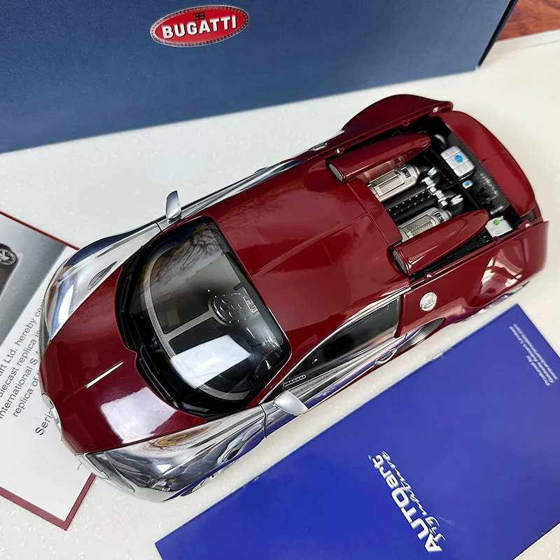 AUTOART 1:18 Bugatti  Veyron Sports car alloy car model plated interphase  Personal collection Birthday gift Compan