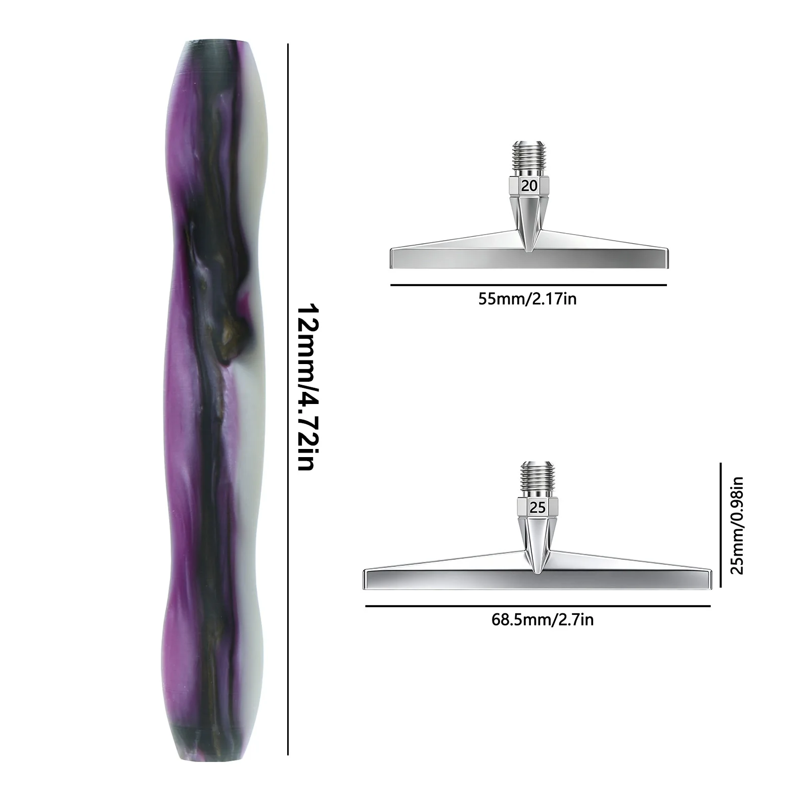 Multi-color Resin Diamond Painting Pen, Thin Multi-functional Metal Threaded Tip With Large Pen Heads, 5D Diamond Painting Tool