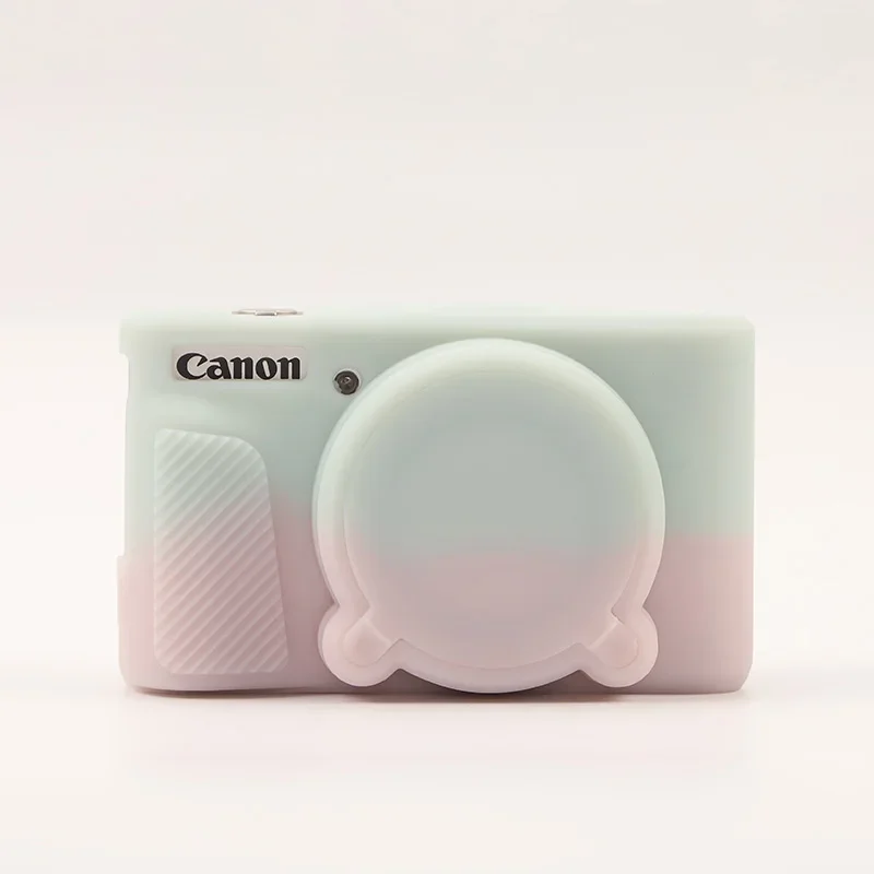 Protective Silicone Case For SX740HS SX730 For Canon PowerShot SX740 HS SX730HS Rubber Bag Cover With Lens Protector Cap